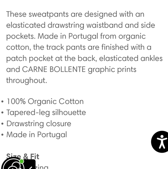 Carne Bollente peach cream sweats xxl nwt - Picture 2 of 7